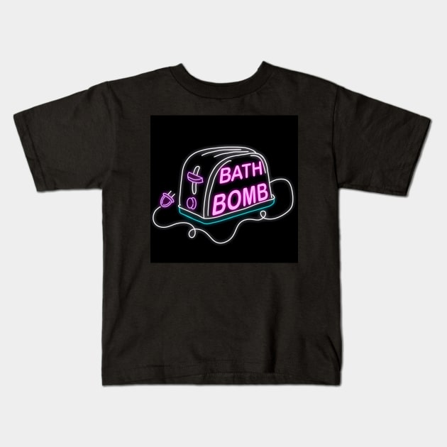 Retro inscription "My kind of bath bomb" Kids T-Shirt by shikita_a